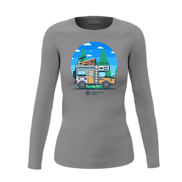 Funny Camping Women Long Sleeve Shirt
